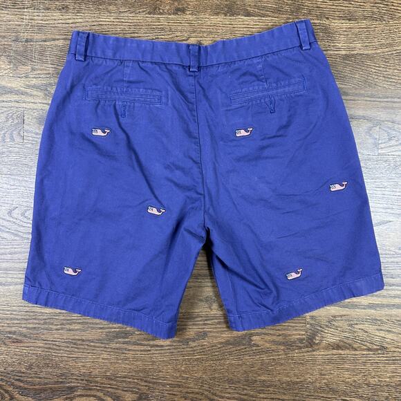 Vineyard Vines Shorts Mens 32 Patriotic Whale Embroidered Chino Preppy Summer - Picture 7 of 7